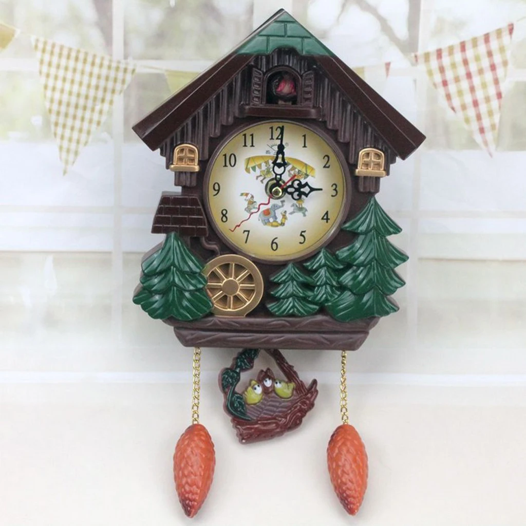 Plastic Cuckoo Coo Living Room Rocking Wall Clock for Kid | Дом и сад