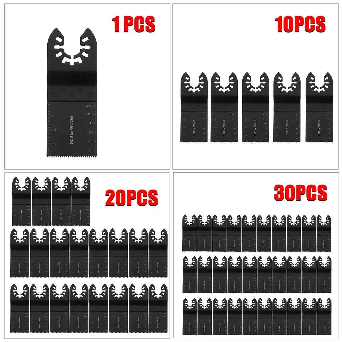 

10/20/30Pcs/Set 34mm Oscillating Multi Tool Saw Blades Vibration Saw Blades For Cutting Wood Tools For Renovator Power Blades