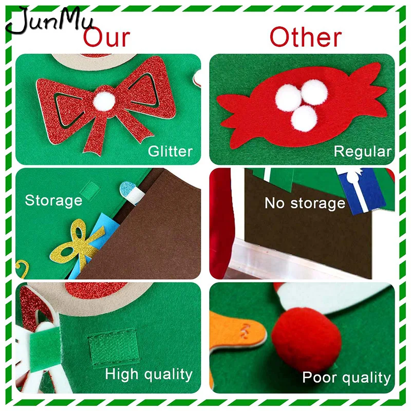 Новинка 2021 блестящая войлочная Рождественская елка сделай сам с сумкой