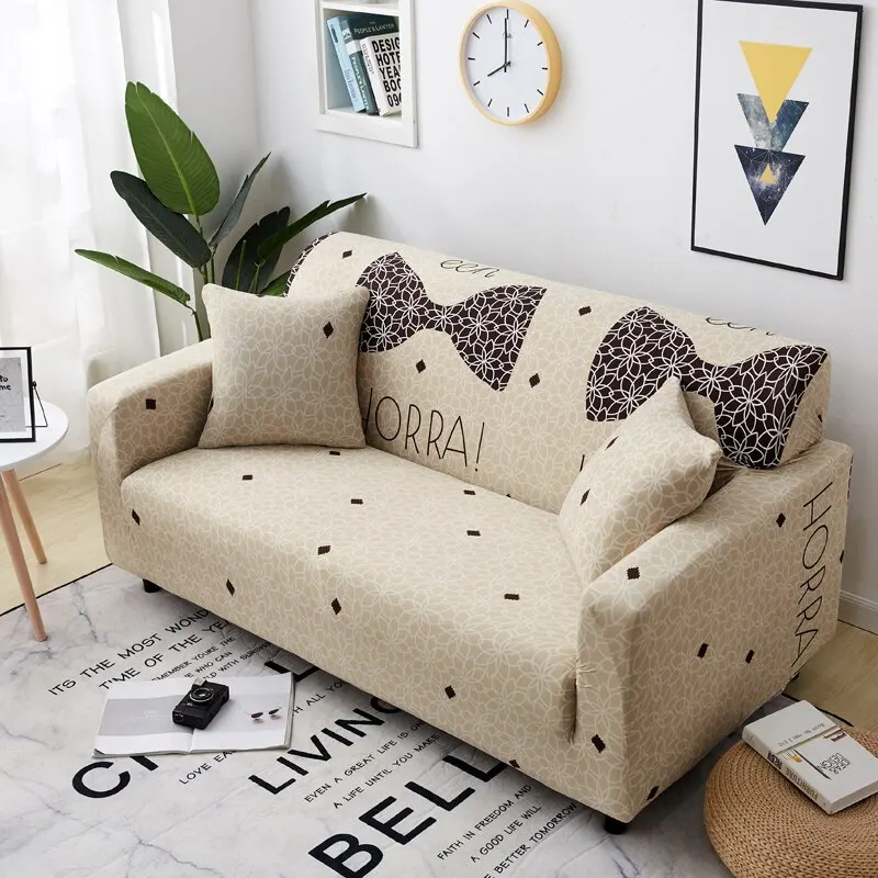 Растягивающийся чехол для дивана защитный из полиэстера мебели 1/2/3/4-местный