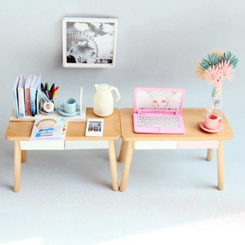 Коллекция 1/12 года миниатюрный скандинавский стол для кукольного домика
