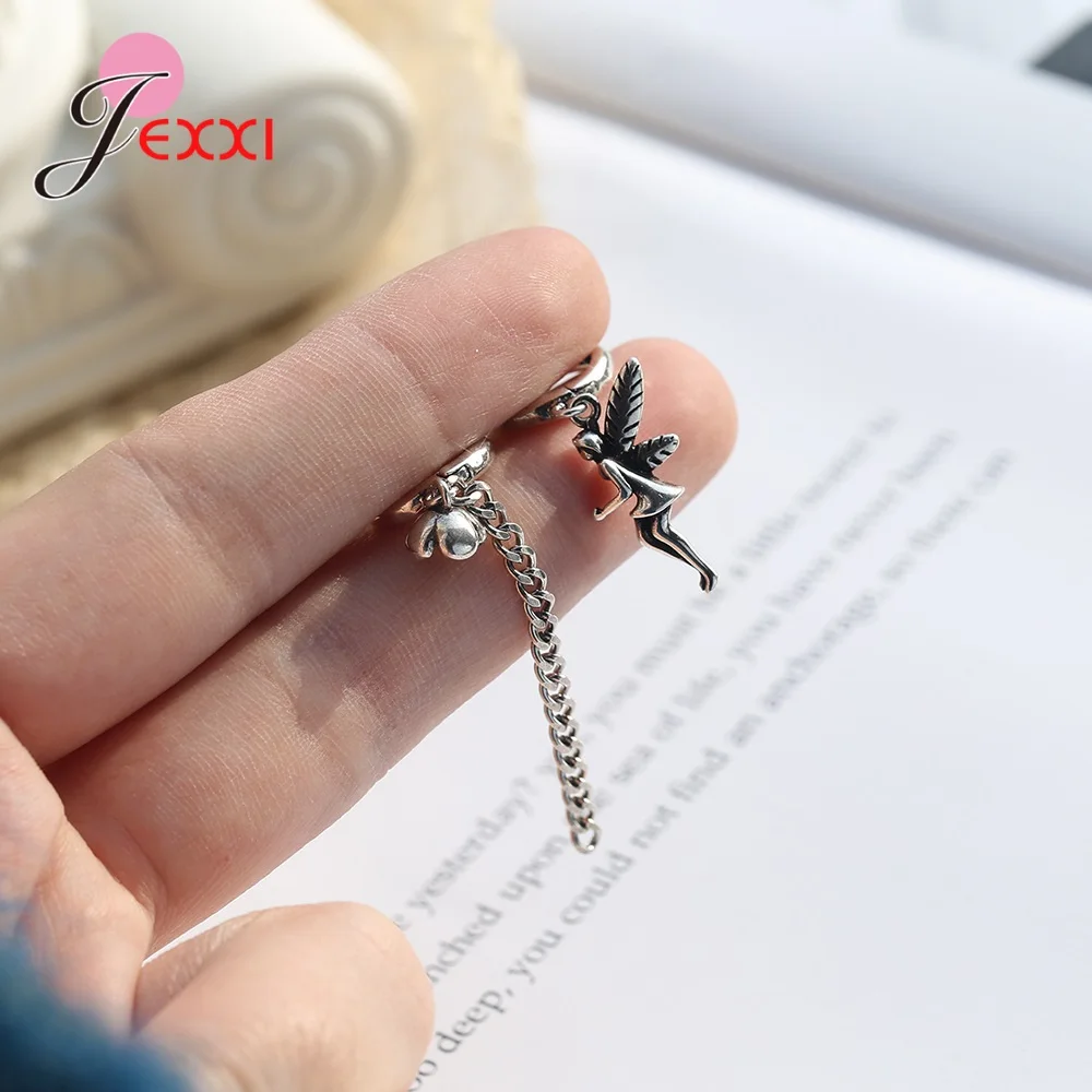 

Good Quality Women Girls 925 Sterling Silver Dangle Earrings Cute & Lovely Design Elf Earrings For Wedding Party