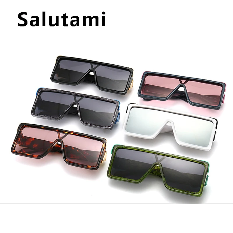 Большие цельные Квадратные Солнцезащитные очки для женщин 2020 роскошный бренд