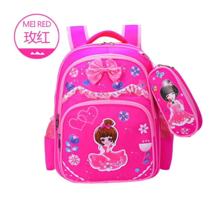backpcak School bags Girls Primary Backpack Kids Orthopedic school Children princess schoolbags kids mochilas escolar infantil