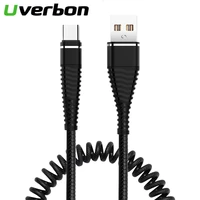 uverbon spring usb cable type c fast charging data line spring sync usb charger cable for xiaomi huawei letv samsung micro usb
