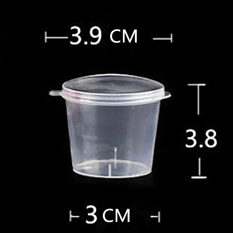 10 шт. одноразовые пластиковые контейнеры для соуса 25 мл|Коробки и ящики хранения|