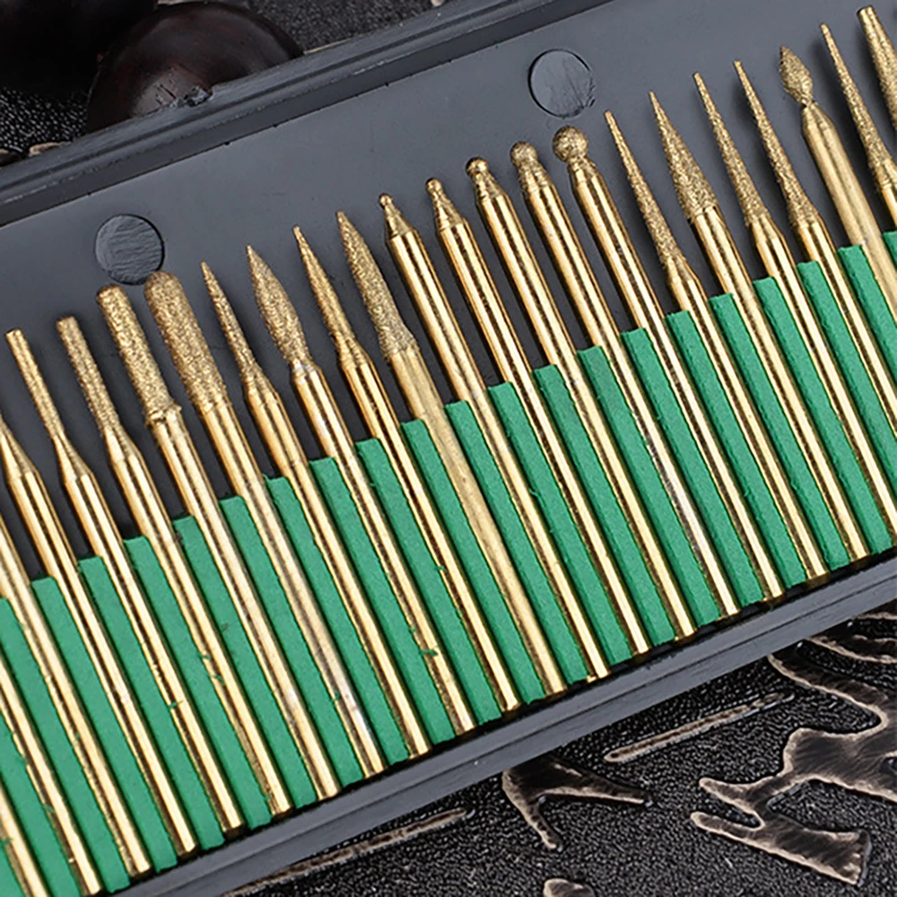 30 шт. 3 мм набор сверл с алмазным хвостовиком аксессуары для хвостовика