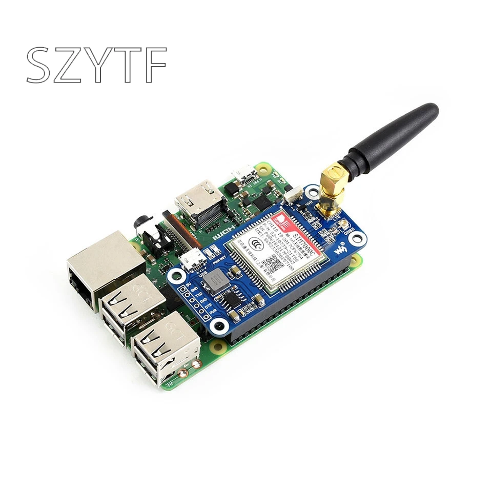 Плата расширения Raspberry Pi 3 B + SIM7000C NB-IoT/eMTC/EDGE/GPRS/GNSS 4G связи | Электронные компоненты и
