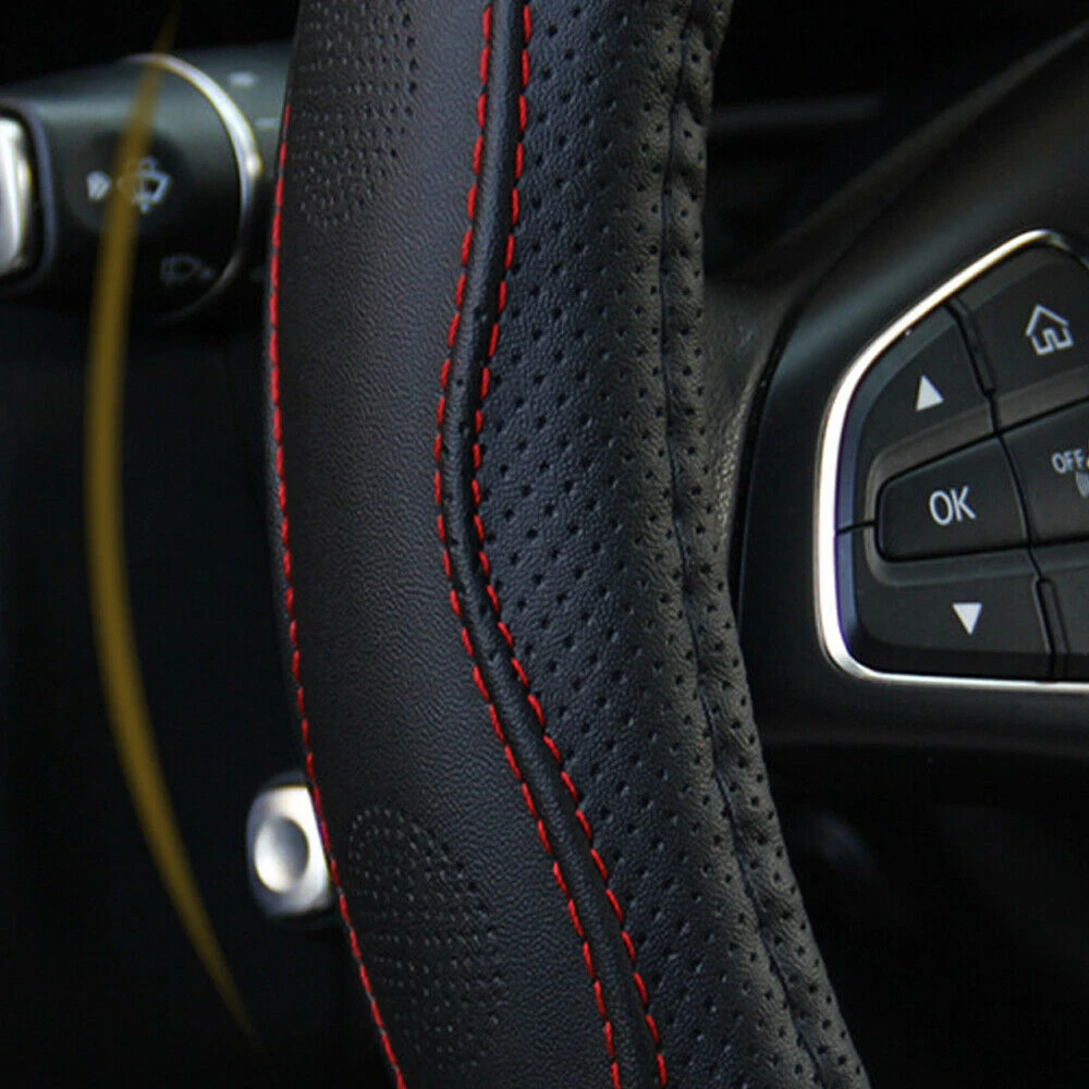 Универсальный чехол для руля из искусственной кожи рулевого колеса автомобиля