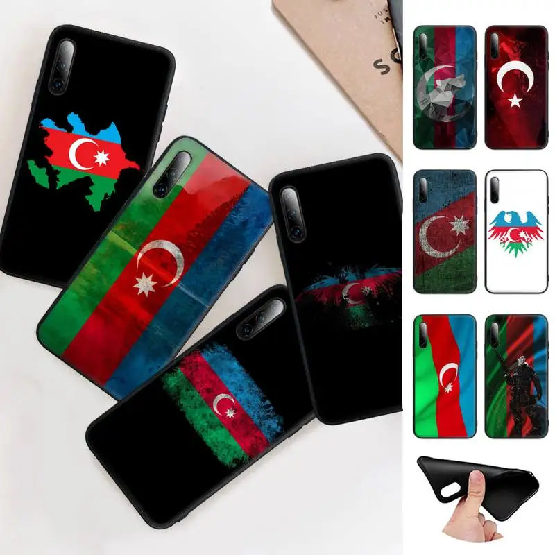 

Azerbaijan Buta Flag Black Silicone Phone Case Cover For Huawei Y6 Y7 Y9 Prime 2019 Y9s Mate 10 20 40 Pro Lite Nova 5t
