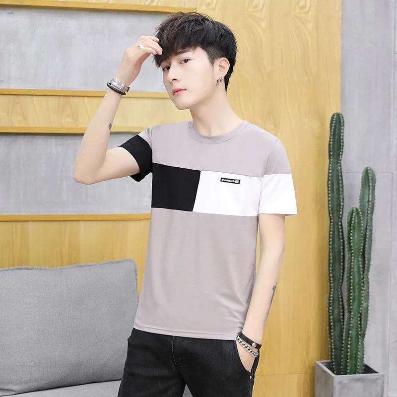 Belbello новая модная мужская футболка летняя с круглым воротником молодежные