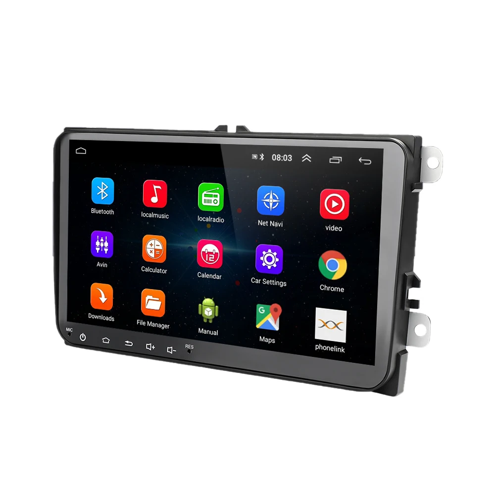 Camecho 2 Din Android 8,1 автомобильный Радио gps стерео MP5 плеер для Volkswagen Skoda Octavia Golf 5 6 touran passat B6 Jetta tiguan