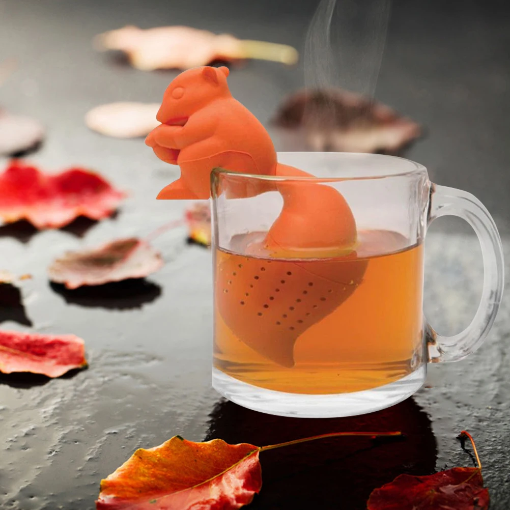 

Cute Squirrel Shaped Tea Infuser Reusable Tea Strainer Tea Filter Diffuser Tea Leaf Herbal Diffuser Kitchen Teapot accesorios