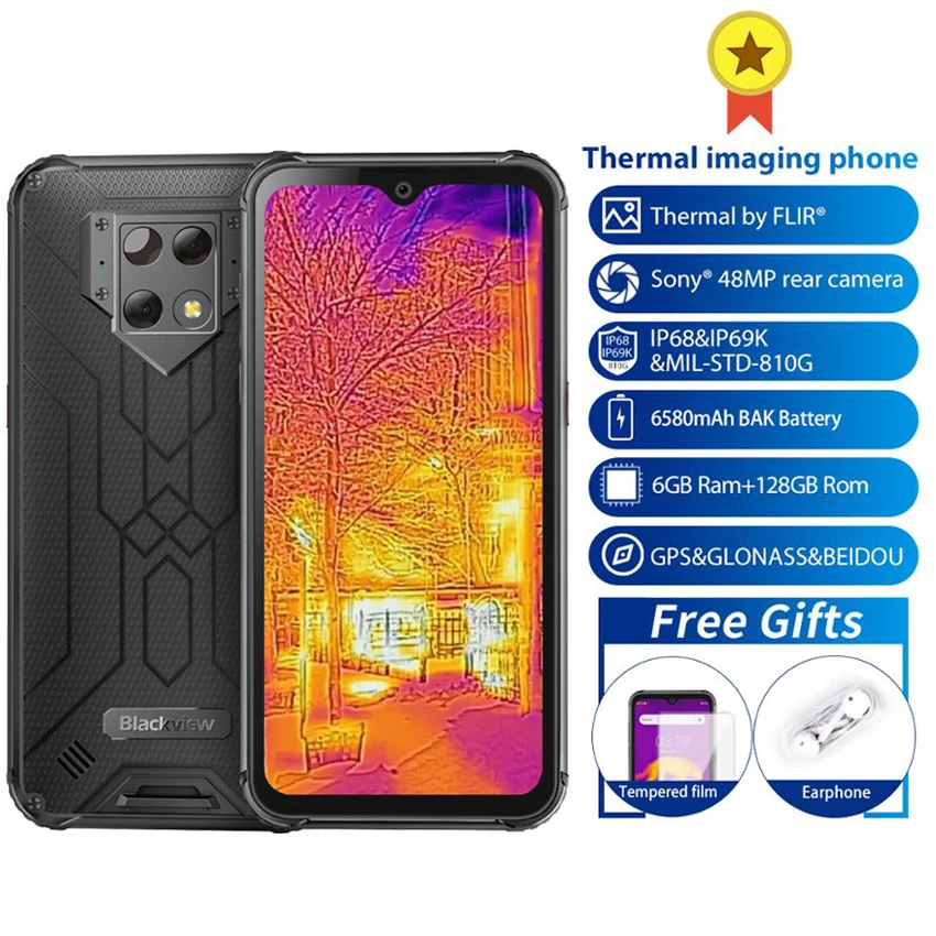Смартфон Blackview BV9800 Pro NFC 6 + 128 ГБ Helio P70 Android 9 0 IP68 6580 мАч|Смартфоны| |
