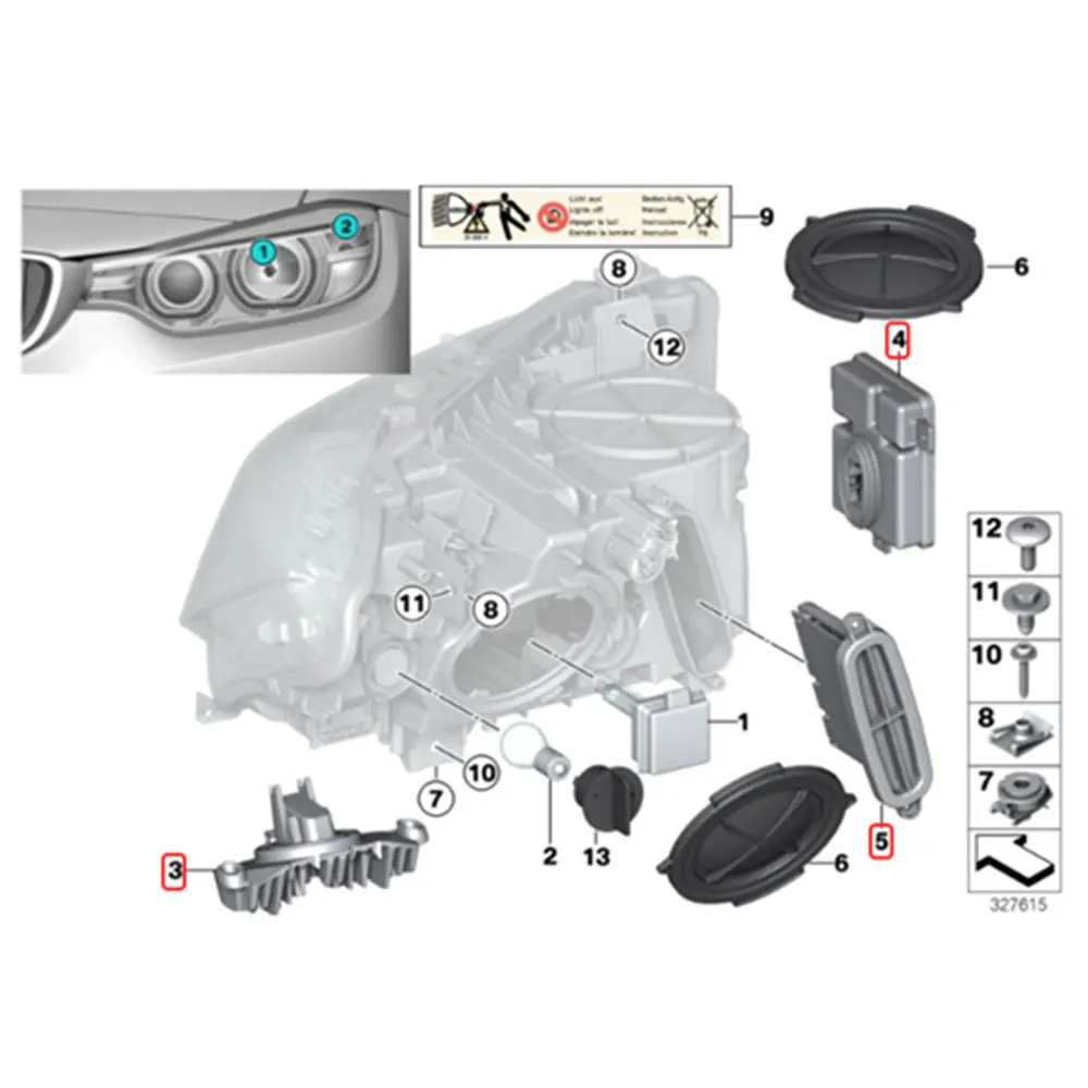 OEM for BMW 3 Series F30 F31 F34 F35 320i 328i 335i Headlight ballast control modules computers 63117398766 63127296090 | Автомобили и
