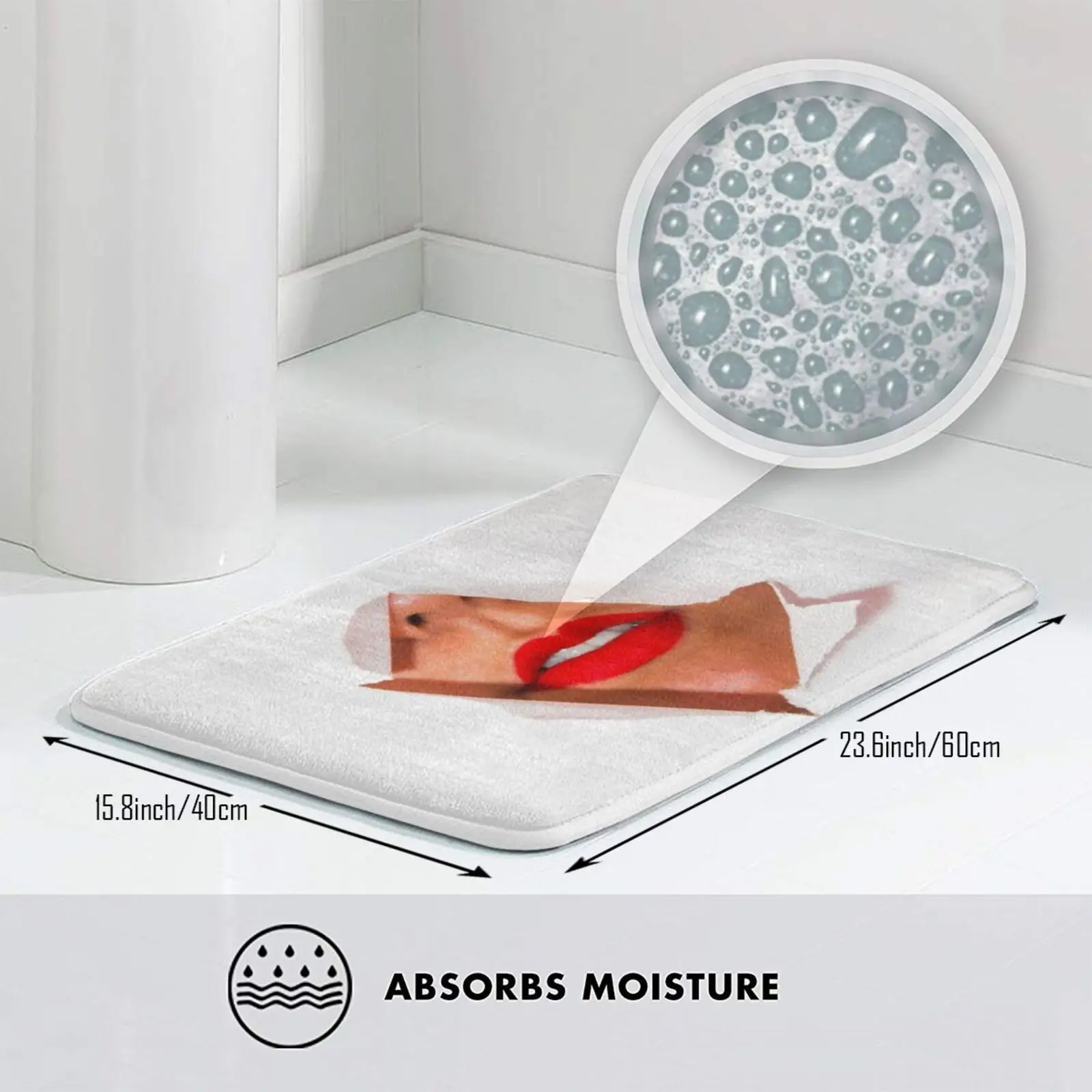 В сексуальный рот коврик ковер анти скольжение Спальня входная дверь красные