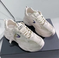 2021 new sneakers for women genuine leather pu leather walking shoes thick spring fashion female shoes increase casual sneaker