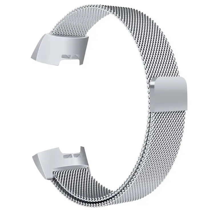 Замена Fitbit Charge 2 полосы кожаный ремешок сменный Смарт фитнес-часы с нержавеющей рамкой для зарядки 2 - Цвет: silver