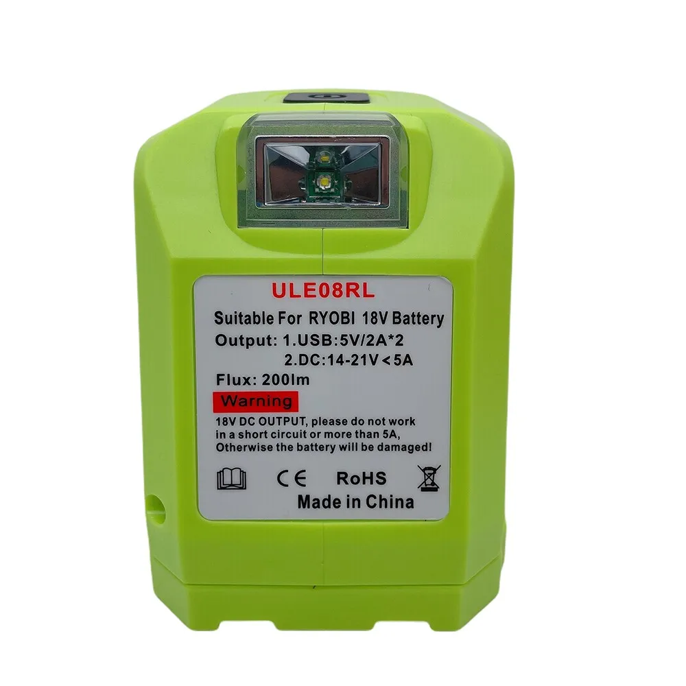 

Адаптер для литий-ионного аккумулятора Ryobi One + 18 в, преобразователь с светодиодный ным USB светодиодным переключателем, аксессуары для электр...