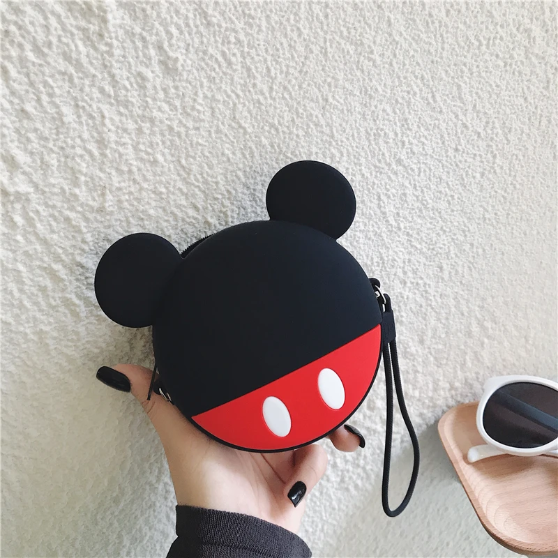 

Cartoon Coin Purse Girls Purse Kawaii Mini Wallet Chain Zipper Silicone Headphone Key Storage Bag Mini Crossbody Bag