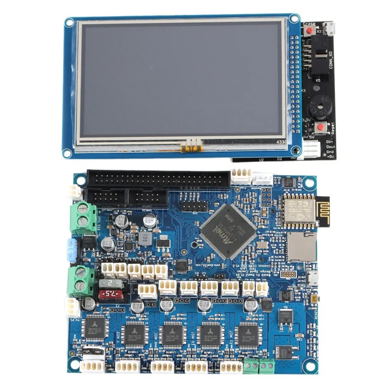 Duet 2 Wi-Fi V1.04 Клонировали 32 бит доска с 4 3 дюйма PanelDue Пресс Sn контроллер для станков