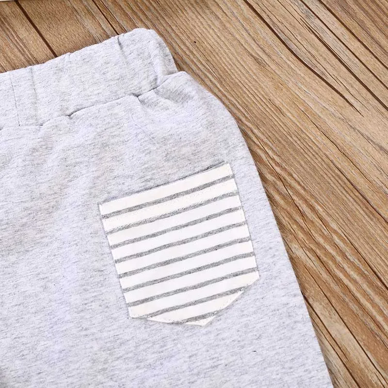 Fashion Baby Clothes Set Winter Clothes for children 2PCs Striped Hooded T shirt Tops+Pants newborn baby boy roupas meni
