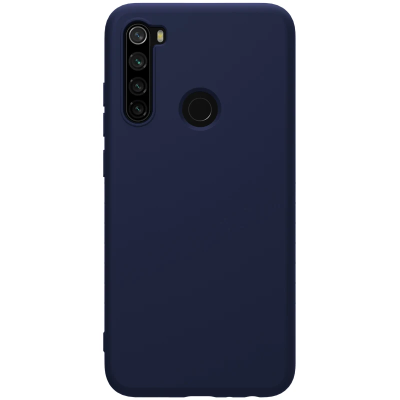 Темно-синий Для Xiaomi Redmi Note 8 7 Pro 7s чехол Nillkin резиновая обернутая Жидкая силиконовая Мягкая сенсорная задняя крышка Nilkin чехол для телефона - Цвет: Темно-синий