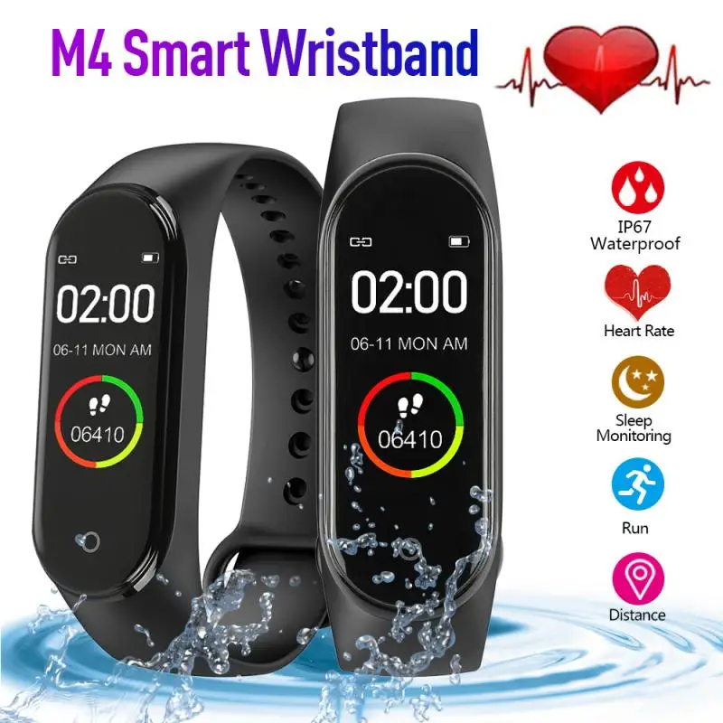 

Reloj M4 Smart Bracelet Sport Watch For Men Women Heart Rate Blood Pressure Monitor Pedometer Wristband Smartwatch Android IOS