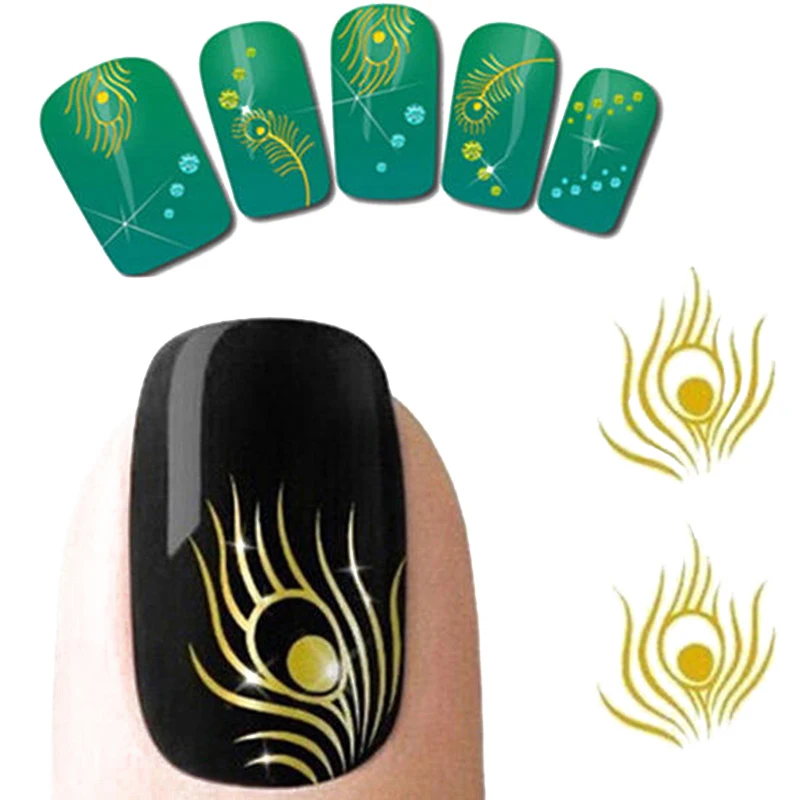 

1pc Peacock Feather Nail Art Sticker Nail Art Decoration DIY Nail Design
