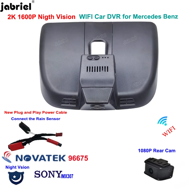

2K Dashcam New Night Vision Wifi Car Dvr Dash Cam for Mercedes Benz Vito w447 w639 Vito Tourer Panel Van Mixto 2016 2018 2021