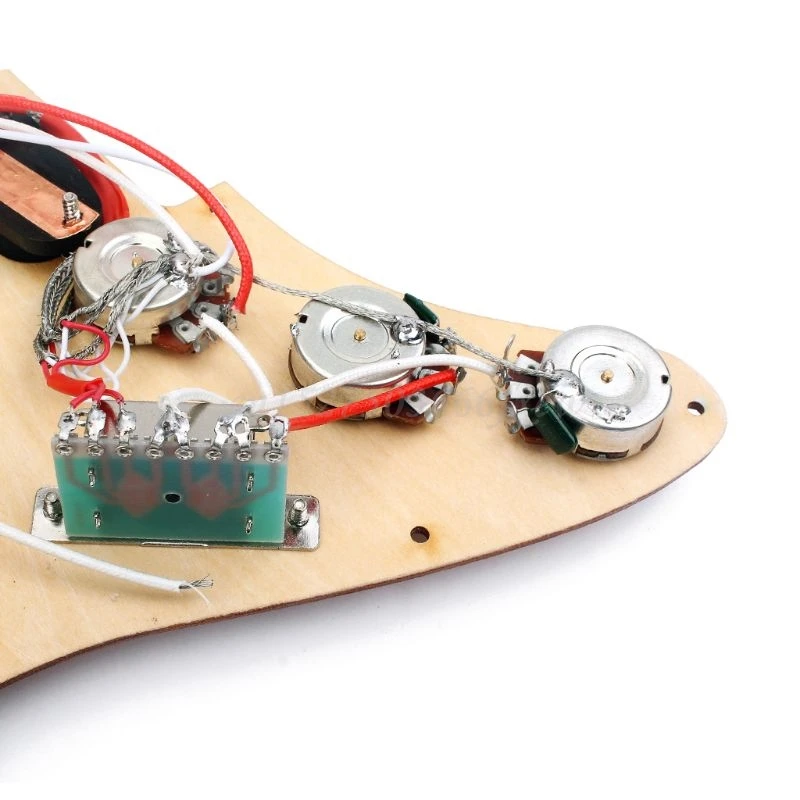 OOTDTY SSS Prewired Pickguard 3 Одиночная катушка 5 позиционный переключатель звукоснимателя