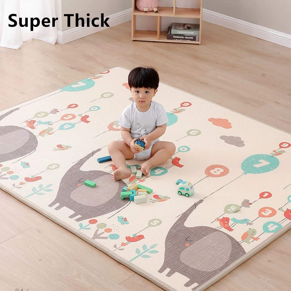 

1 см XPE, экологически чистый толстый детский игровой коврик для ползания, складной коврик, игровой коврик для детей, защитный игровой коврик