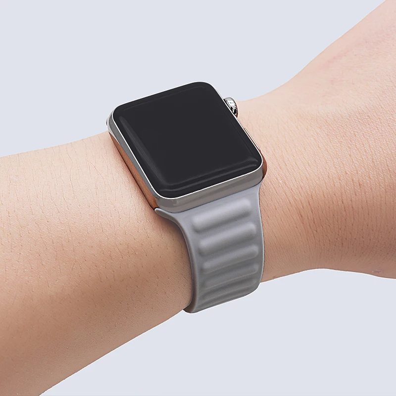 Ремешок силиконовый для Apple Watch Band 45 мм 40 41 38 гелевый волнистый браслет SE Series 6 |
