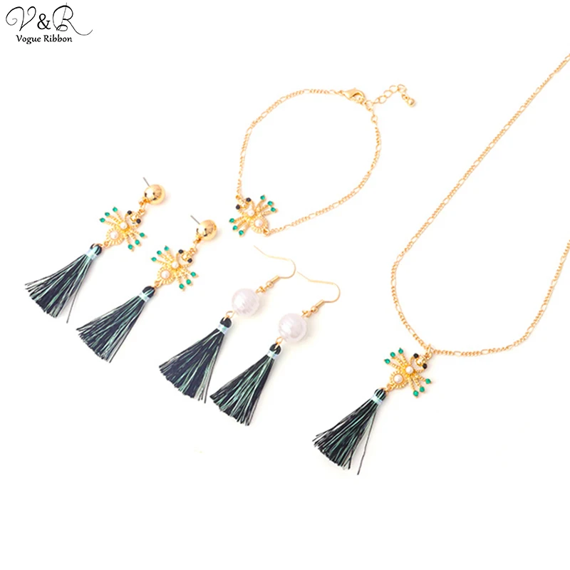 Набор ювелирных изделий из стекла/акрила/натурального камня набор ожерелья