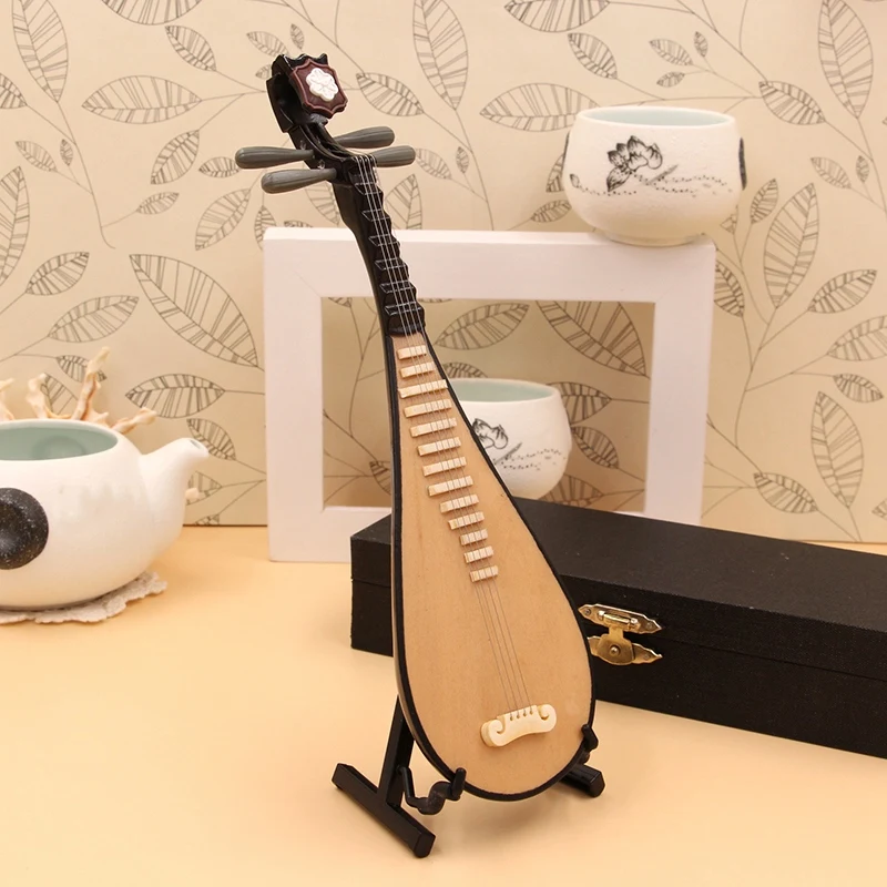 Миниатюрная модель Pipa Реплика с подставкой и чехол Mini Lute мини музыкальный