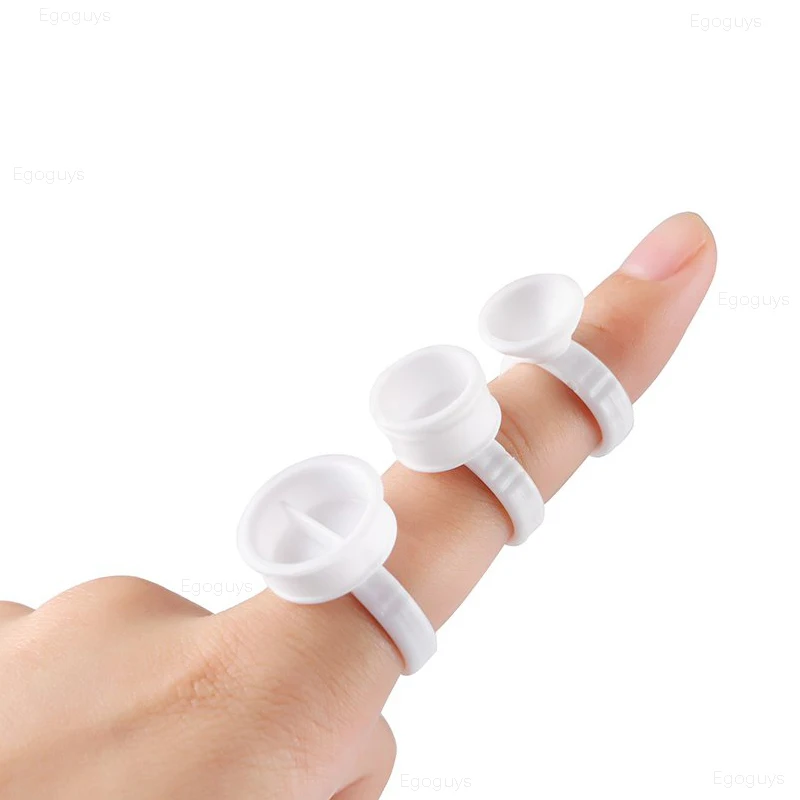 100 шт Одноразовые микроблейдинг пигментные клеевые кольца тату чернила S/M/L