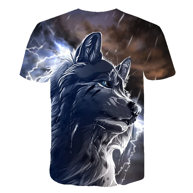 

2020 Newest Wolf 3D Print Animal Cool Funny T-Shirt Men Short Sleeve Summer Tops t shirt Male Fashion Casual T shirts Male 6XL