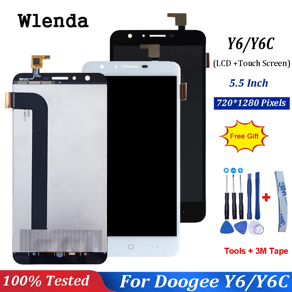Мобильный телефон DOOGEE Y6 Y6C пианино ЖК дисплей + кодирующий преобразователь