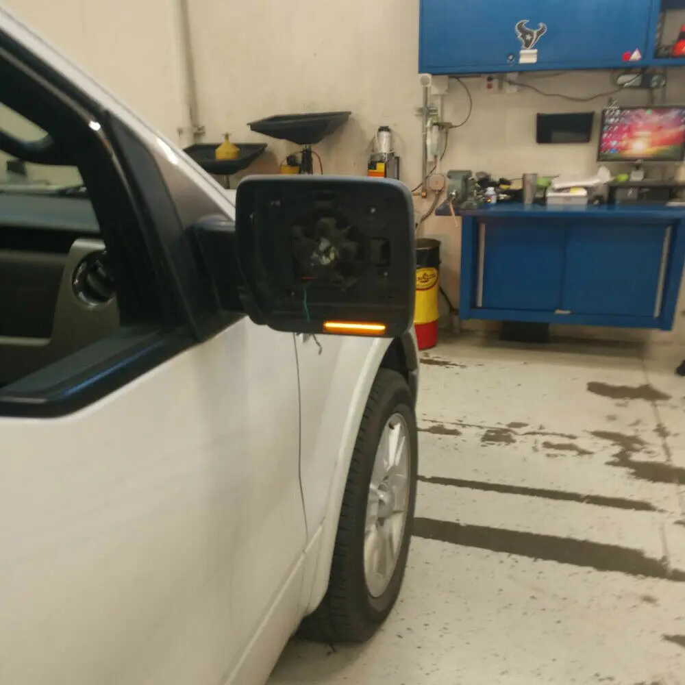 Янтарный светодиодный светильник бокового зеркала для 04-14 Ford F-150 10-14 Raptor Smoke Turn Signal