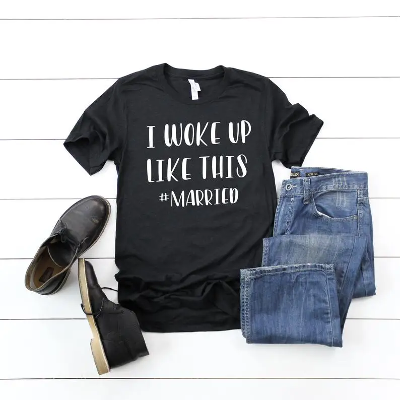 Футболки для молодового месяца с надписью я проснулся вот так # футболки пар