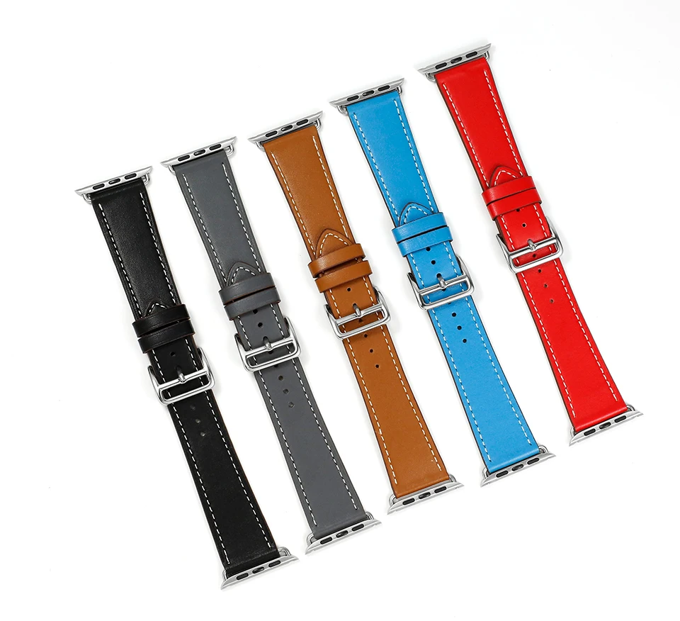 Ремешок Carouse для Apple Watch Series 3/2/1 38 мм 42 мм ремешок из натуральной кожи для iWatch 4 спортивный ремешок для часов 40 мм 44 мм