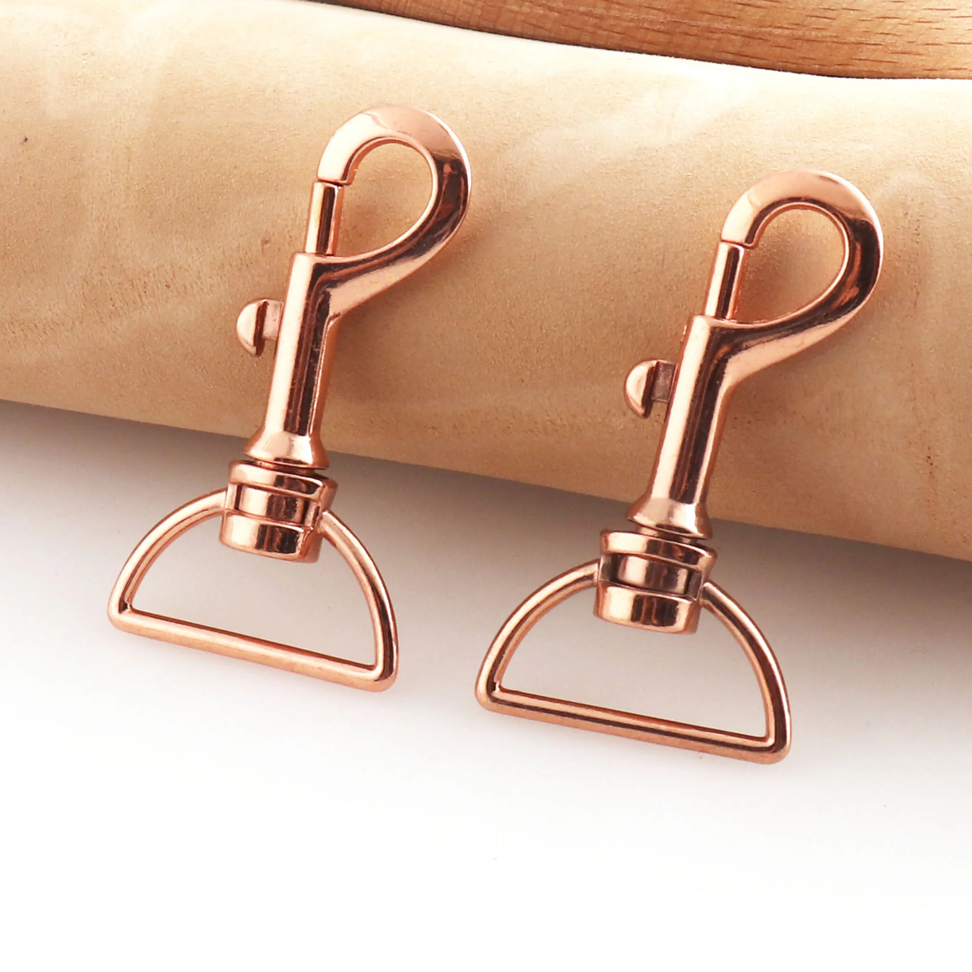 

8 PCS Rose Gold Lobster Swivel Clasps 25mm Hook Clasps Claws Carabiner Snap Buckle Gate Bag Purse Strap Handbag Snap Purse Hook