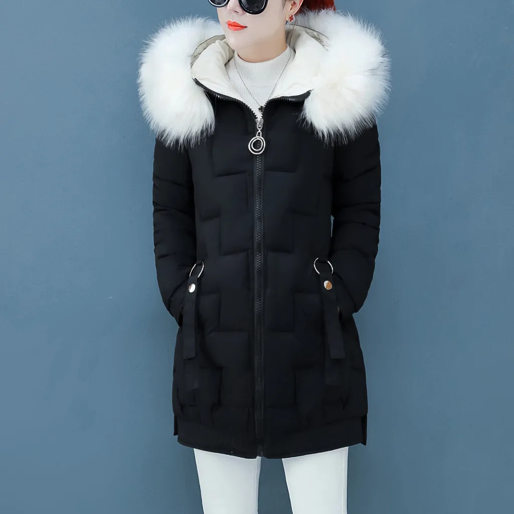 Парка женская новинка 2019 зимнее теплое пальто с длинным рукавом Толстая теплая