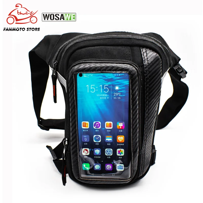 WOSAWE мотоциклетная сумка для ног поясной рюкзак с сенсорным экраном мотокросса