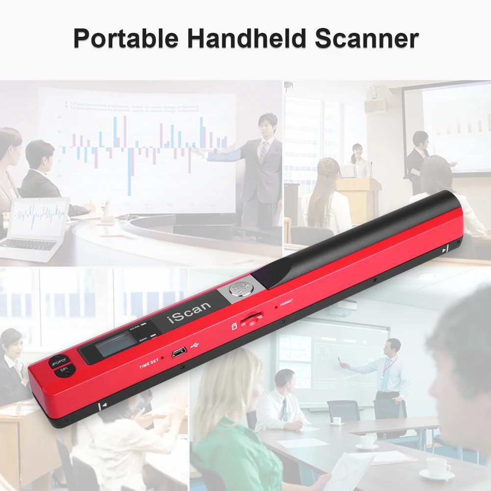 Portable New Support JPG/PDF format Creative Handheld Mobile Document image A4 hand Scanner 900DPI USB2.0 scaner Hot | Компьютеры и