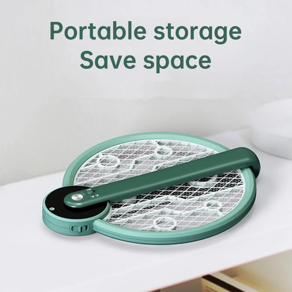 

Bug Zapper Racket 2 In 1 Foldable Electric Fly Swatter USB Rechargeable Mosquito Killer Fly Swatter Trap Home Bug Insect Racket