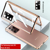 protective case for samsung note 20 ultra case shockproof cover magnetic metal bumper glass for galaxy s20 note 20 ultra case