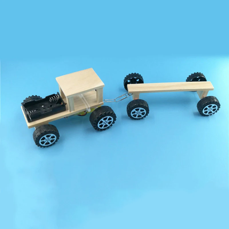 

DIY Wooden Assemble Train Railway Accessories Electric Train Puzzle Science and Education For Kids