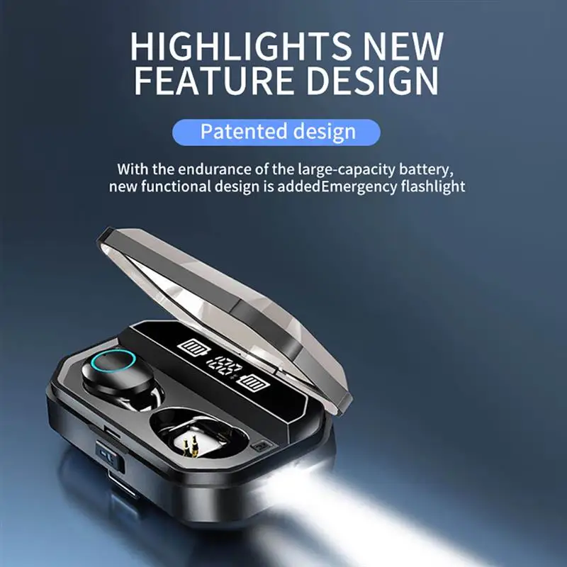 

TWS Bluetooth Wireless Earphones Waterproof T19 Touch Control Gaming earbuds and headset with Dual microphone noise reduction