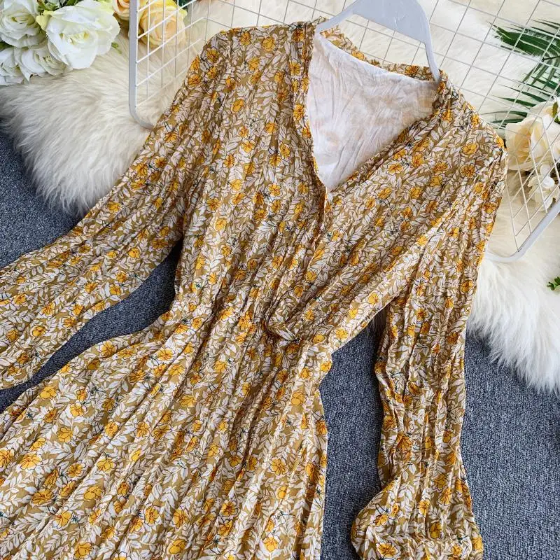 Женское длинное платье-макси повседневное шифоновое платье выше колена с